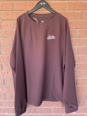 Adidas Maroon Wind Crew with State Script