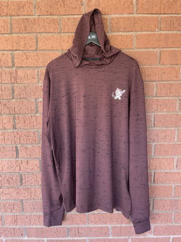 Adidas Maroon Print Hoodie with Baseball Bully