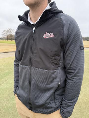 C&B Fleece Full Zip Jacket Black State Script